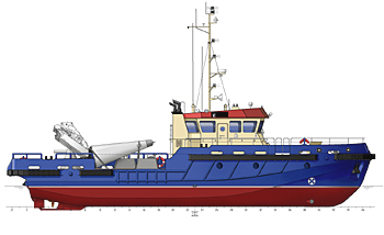 Buoy-laying vessel