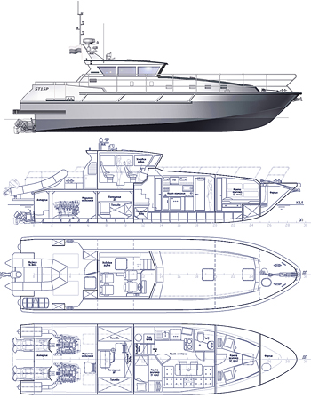 Patrol and rescue boat 15m