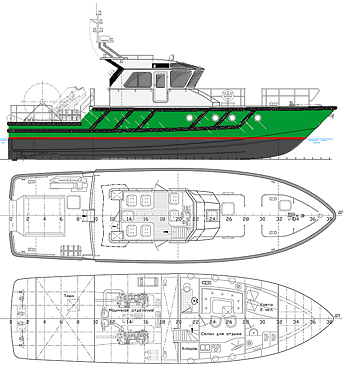 Boom-laying boat