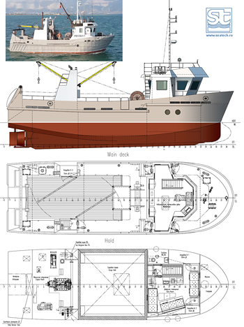 Small fishing trawler 19 m