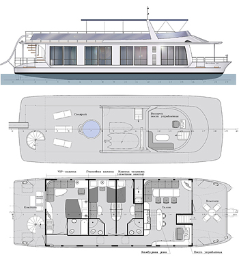 Houseboat - catamaran