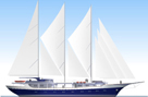 Sailing-motor yacht