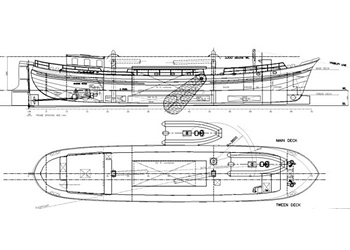 Sailing powerboat Clipper