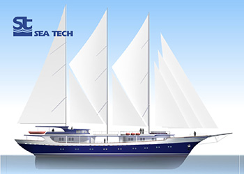 Sail and motor yacht