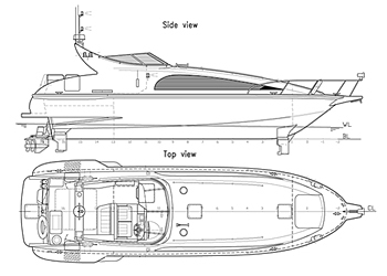 Судно на подводных крыльях ST11HM. План