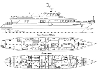 Речная яхта "Ассоциация" - план
