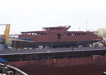 Cruising yacht for the Yenisei River