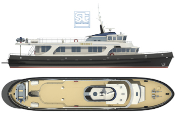 Ретро-яхта ST31G. Модель