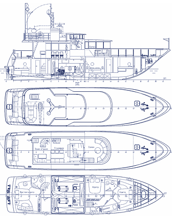 Моторная яхта "Дон-20". План
