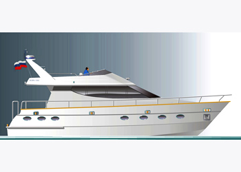 Моторная яхта E16 - дизайн