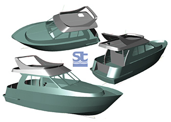 Моторная яхта ST10. Модель
